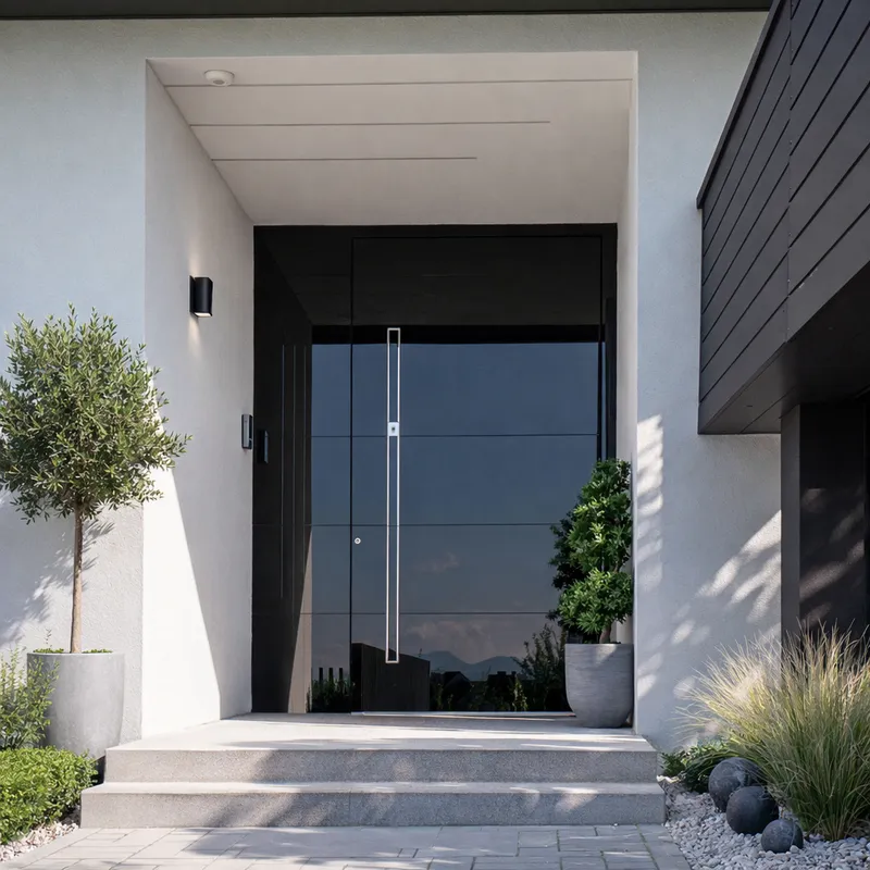 Ușă de exterior Pirnar integrată într-o locuință modernă
