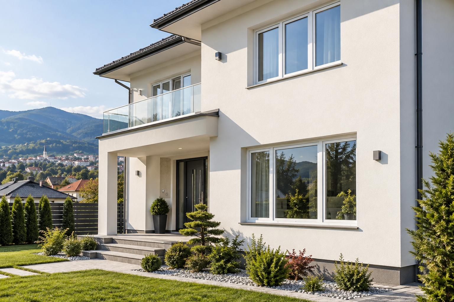 Modern home with PVC windows